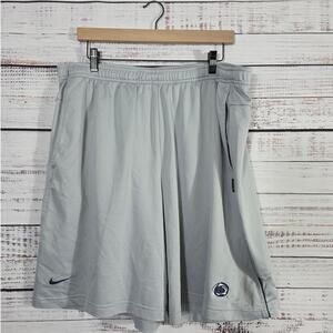 Nike Penn State Nittany Lions Shorts men's size XXL gray Dri-Fit Athletic logo